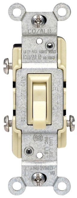 Leviton 2653-2I Toggle Switch, 15 A, 120 V, 3 -Position, Thermoplastic Housing Material, Ivory [SKU: ORG7019110]