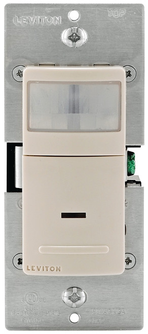 Leviton R08-IPS02-1LT Motion Detector, 2.5 A, 120 V, 1 -Pole, Motion Sensor, 180 deg Sensing, 900 sq-ft Sensing [SKU: ORG4307286]