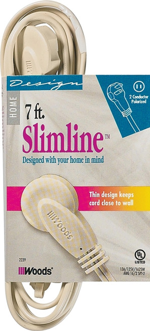 CCI 2239 Extension Cord, 16 AWG Cable, 7 ft L, 13 A, 125 V, Beige/Tan [SKU: ORG6753818]