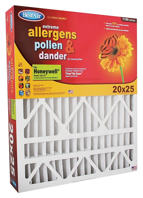 BestAir HW2025 Air Filter, 25 in L, 20 in W, 8 MERV, Synthetic Filter Media [SKU: ORG3601937]