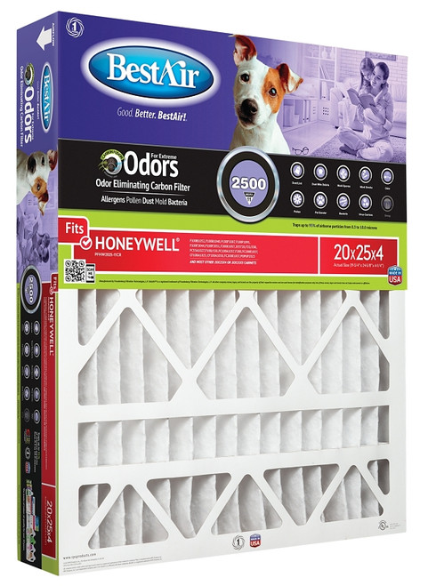 BestAir PFHW2025-11CR Air Cleaning Furnace Filter, 20 in L, 25 in W, 11 MERV, 1000 to 1200 MPR [SKU: ORG3726999]