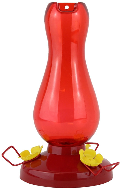 Perky-Pet 284 Bird Feeder, 19 oz, 3-Port/Perch, Plastic, Ruby Red, 8.8 in H, Hanging Mounting [SKU: ORG7424419]