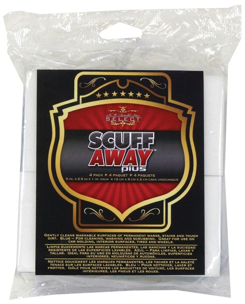 SM ARNOLD SCUFF AWAY 85-423 Sponge, 5 in L, 2-3/8 in W, 7/8 in Thick, Melamine, Blue/White [SKU: ORG6855449]