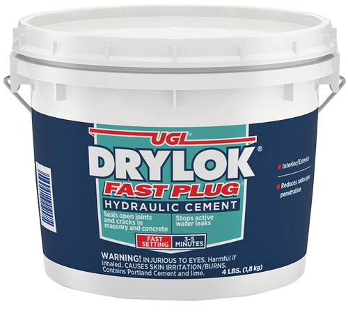 UGL Fast Plug Series 00917 Hydraulic Cement, Gray, Powder, 4 lb [SKU: ORG0554089]