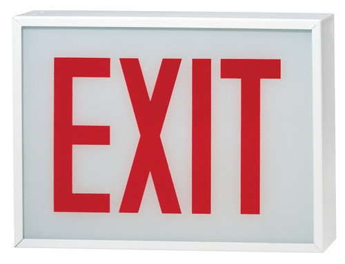 Sure-Lites CHX Series CHX71 Exit Light, 12-1/4 in OAW, 9 in OAH, 120/277 VAC, 3 W, LED Lamp, Steel Fixture, Red/White [SKU: ORG9254756]