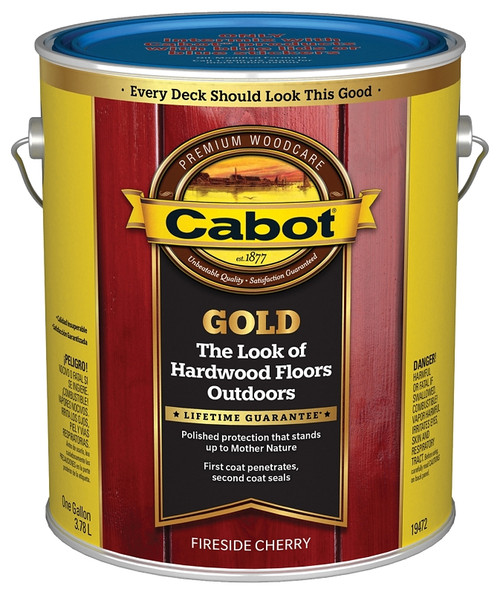 Cabot 140.0019472.007 Floor Stain, Fireside Cherry, Liquid, 1 gal, Can [SKU: ORG8850612]