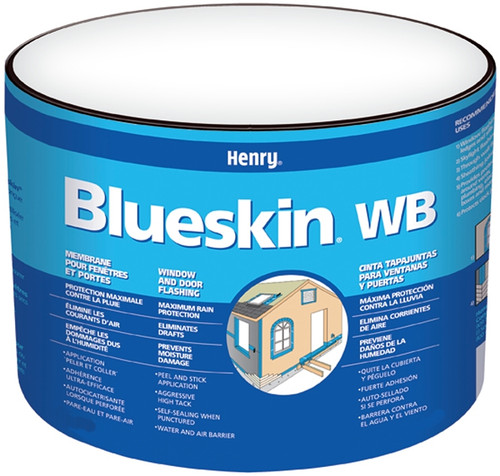 Blueskin WB25 HE201WB954 Window and Door Flashing, 75 ft L, 9 in W, Paper, Blue, Self-Adhesive [SKU: ORG6969703]