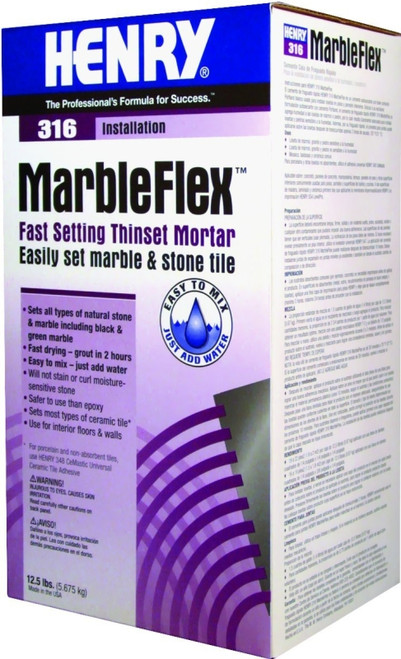 HENRY Marbelflex Series 12035 Thin-Set Adhesive, Powder, 12.5 lb Box [SKU: ORG1559632]