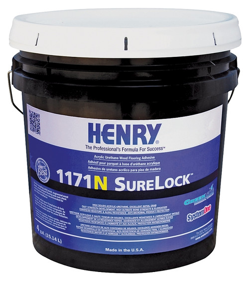 HENRY SureLock 12235 Flooring Adhesive, Paste, Mild Solvent, Yellowish Beige, 1 gal Tub [SKU: ORG8447641]