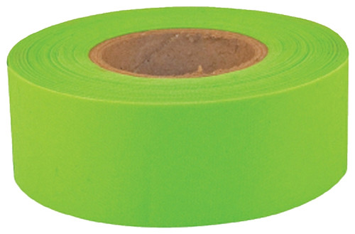 CH Hanson Sub-Zero Series 17009 Flagging Tape, 150 ft L, 1-3/16 in W, Fluorescent Lime, PVC [SKU: ORG5499579]