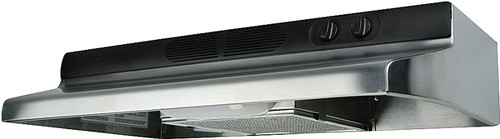 Air King Quiet Zone QZ Series QZ2308 Range Hood, 200 cfm, 30 in W, 12 in D, 6 in H, Cold Rolled Steel [SKU: ORG6318398]