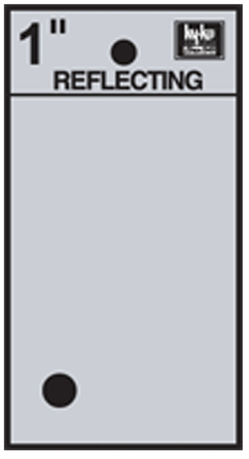 HY-KO RV-15 Reflective Sign, Character: ., 1 in H Character, Black Character, Silver Background, Vinyl [SKU: ORG6246672]