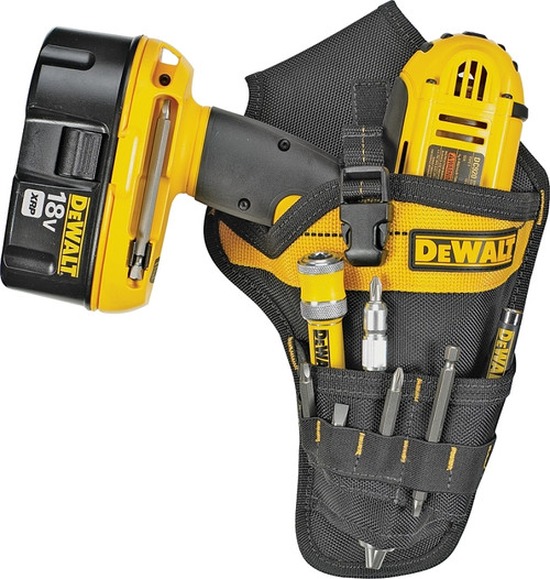 CLC DG5120 Drill Holster, 9-Pocket, Ballistic Poly Fabric, Black/Yellow, 7-1/4 in W, 13-3/4 in H, 2-1/4 in D [SKU: ORG4342291]