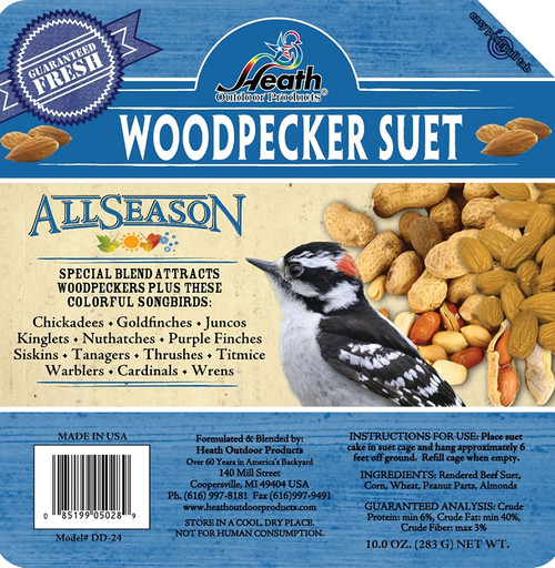 HEATH DD-24 Suet Cake, All-Season, 10 oz [SKU: ORG6226047]