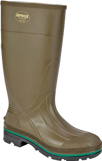 Servus Northener Series 75120-11 Non-Insulated Work Boots, 11, Brown/Green/Olive, PVC Upper, Insulated: No [SKU: ORG4994265]