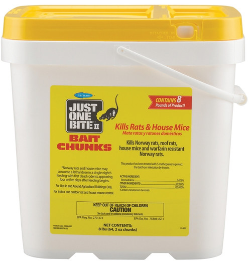 Starbar Just One Bite 100504297 Mouse and Rat Killer, Solid, 2 oz Pail [SKU: ORG9997677]