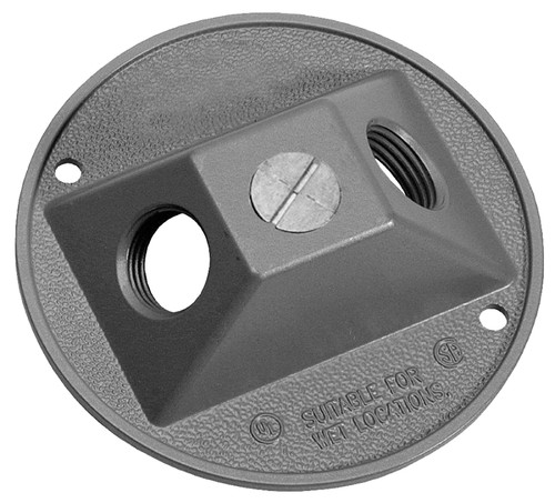 BWF CR-2V Lampholder Cover, 4-1/2 in Dia, Round, Metal, Gray, Powder-Coated [SKU: ORG1719087]