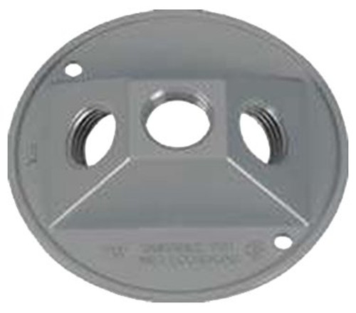 BWF CR-3V Lampholder Cover, 4-1/2 in Dia, Round, Metal, Gray, Powder-Coated [SKU: ORG1719095]