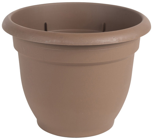 Bloem 20-56308CH Self-Watering Planter, 8 in Dia, 8-3/4 in W, Round, Plastic, Chocolate [SKU: ORG4692927]