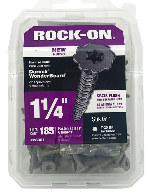 Rock-On 23301 Screw, #9 Thread, 1-1/4 in L, Serrated Thread, Flat Head, Star Drive, Steel, Zinc Green, 185 PK [SKU: ORG8688004]
