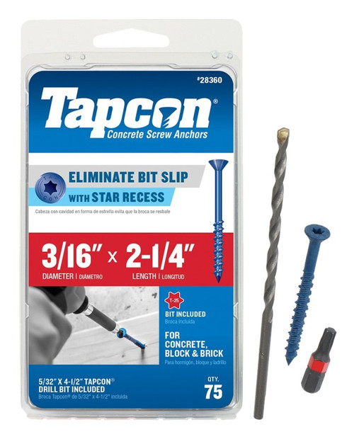 SCREW MASONRY PH 3/16X2-1/4 [SKU: ORG1990977]