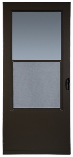Larson Value Core 028841U Single-Vent Storm Door, 32 in W, 81 in H, Half Screen, Wood, Brown [SKU: ORG4338877]