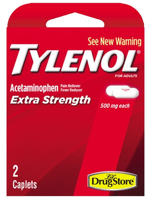 Tylenol 97472 Extra-Strength Pain Reliever/Fever Reducer, 4 CT, Caplet [SKU: ORG1438597]