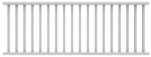 Xpanse Select 73012424 Rail Kit, 8 ft L Actual, Square Profile, Vinyl, White [SKU: ORG9020405]