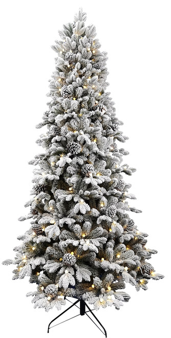 Hometown Holidays 33976 Christmas Tree, 7.5 ft H, Spruce Tree Family, LE 2 Fusible, Mini Light Bulb, Warm White Light [SKU: ORG0027409]