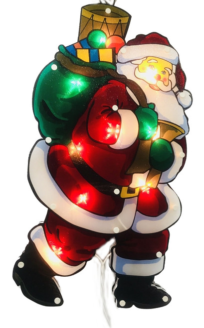 Hometown Holidays 36603 Double-Sided Santa, 3 A, 125 V, 20-Lamp, Diode Lamp, Clear Light, Black/Green/Red/White [SKU: ORG0777649]