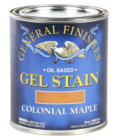 GENERAL FINISHES CMQ Gel Stain, Colonial Maple, Liquid, 1 qt, Can [SKU: ORG5335773]