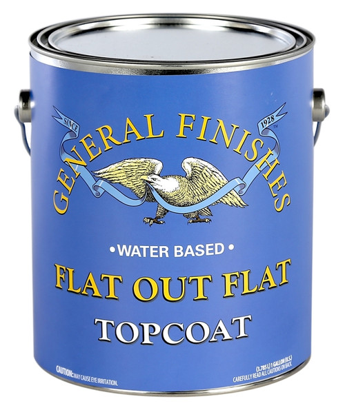 GENERAL FINISHES FGA Topcoat, Flat, White, 1 gal, Can [SKU: ORG5335237]