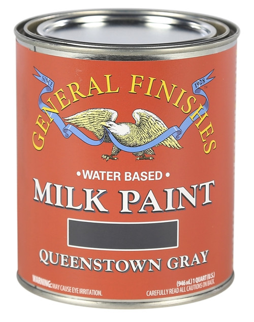 GENERAL FINISHES QQG Milk Paint, Flat, Queenstown Gray, 1 qt Can [SKU: ORG5335476]
