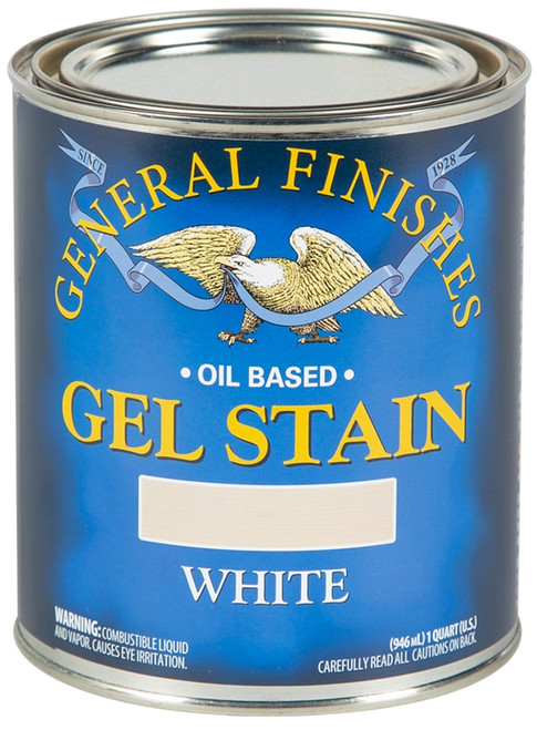 GENERAL FINISHES WQA Gel Stain, White, Liquid, 1 qt, Can [SKU: ORG5335906]