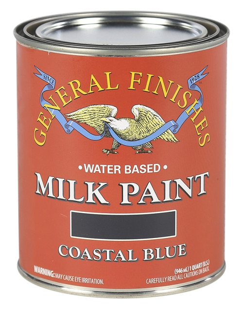 GENERAL FINISHES QCB Milk Paint, Flat, Coastal Blue, 1 qt Can [SKU: ORG5335401]
