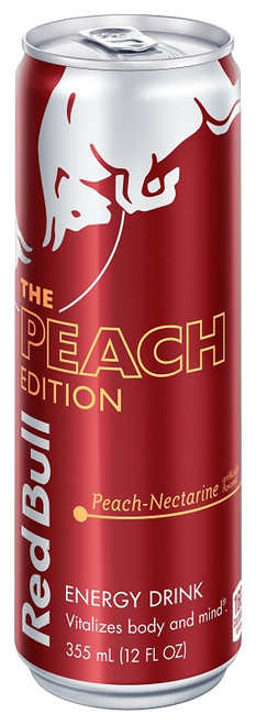 Red Bull 611269283105 Energy Drink, Peach Flavor, 12 oz Can [SKU: ORG7410418]