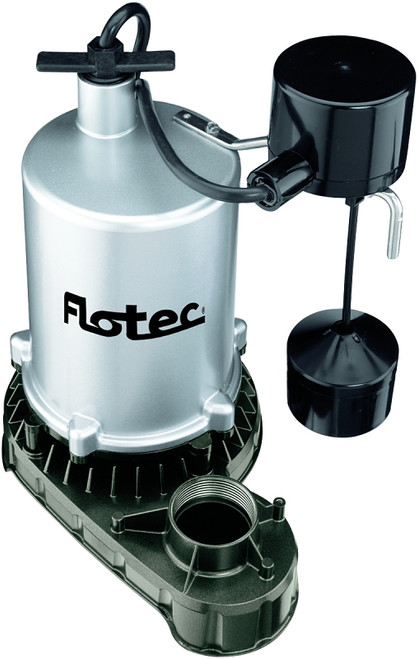 Flotec FPZT7450 Sump Pump, 7.5 A, 115 V, 0.75 hp, 1-1/2 in Outlet, 26 ft Max Head, 420 gph, Zinc [SKU: ORG6114961]