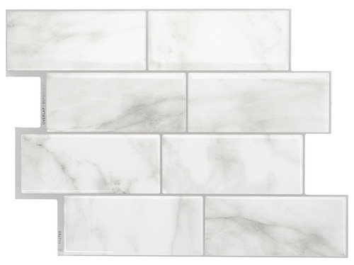 Smart Tiles Mosaik Series SM1080-4 Wall Tile, 8.38 in L Tile, 11.56 in W Tile, Straight Edge, Metro Carrera Pattern [SKU: ORG7446594]