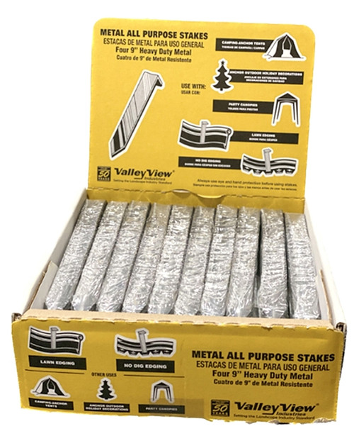 STAKES METAL EDGE LAWN 9IN [SKU: ORG2753952]