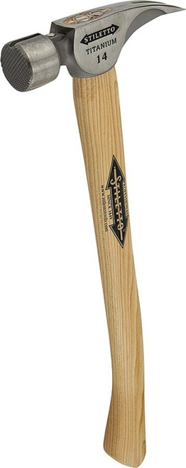 STILETTO TI14MC Hammer, 14 oz Head, Straight Claw, Milled Head, Titanium Head [SKU: ORG2155554]