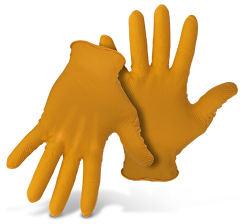 Grippaz G21081-XL-50 Disposable Gloves, XL, Nitrile, Orange [SKU: ORG9070194]