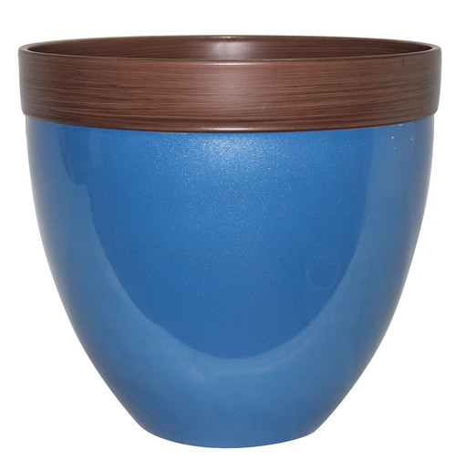 Southern Patio Devyn HDR-046875 Devyn Planter, 14-1/2 in W, 13-1/2 in D, Resin, Sailor Blue, Gloss [SKU: ORG8249112]