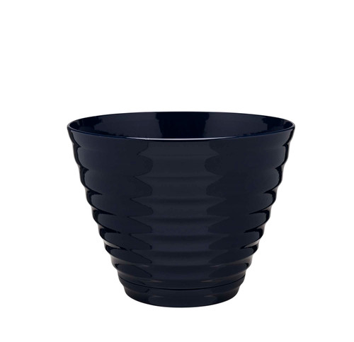 Southern Patio HDR-064770 Planter, 15.9 in Dia, Round, Beehive Design, Resin, Navy [SKU: ORG0942342]
