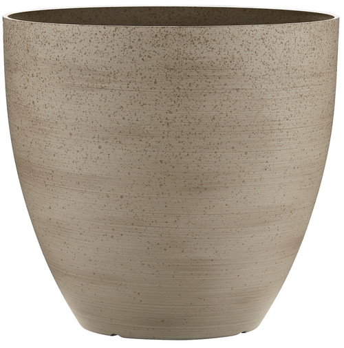 Southern Patio HDR-091622 Planter, 13 in W, 13 in D, Egg, Plastic/Resin, White, Stone Aesthetic [SKU: ORG0942474]