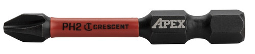 Crescent APEX Vortex CAVB2PH2-2 Impact Power Bit, #2 Drive, Phillips Drive, 1/4 in Shank, Hex Shank, 2 in L, Steel [SKU: ORG7410822]