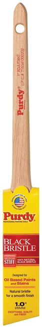 Purdy Black Bristle Adjutant 144024010 Angular Trim Brush, 1 in W, 2-1/8 in L Bristle, China Hair Bristle [SKU: ORG6987192]