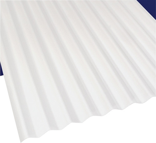 Sun N Rain 103692 Corrugated Roofing Panel, 8 ft L, 26 in W, PVC, White [SKU: ORG4460333]