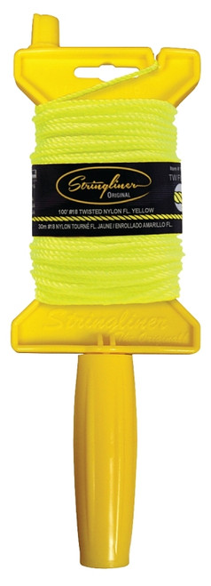 Stringliner 11112 Line Reel, 100 ft L Line, Fluorescent Yellow Line [SKU: ORG6274948]