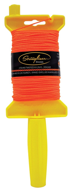 Stringliner 11406 Line Reel, 270 ft L Line, Fluorescent Orange Line [SKU: ORG6274641]