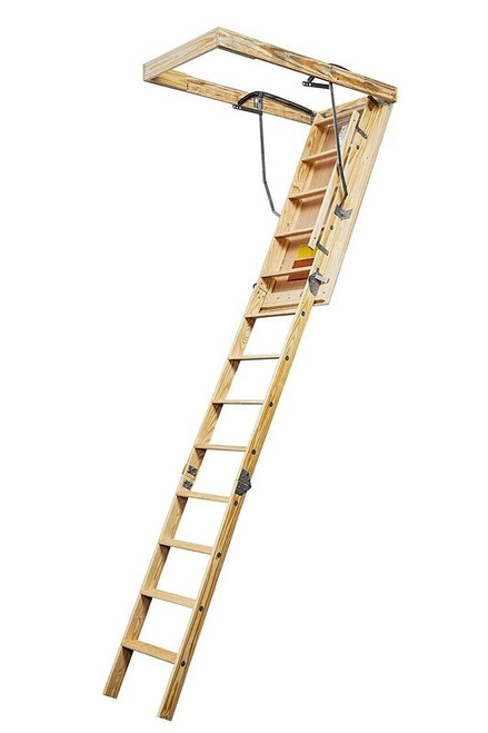 American Stairways Husky 444 Series 4225410FT Disappearing Stairway, 10 ft H Ceiling, 54 in H x 22 in W Ceiling Opening [SKU: ORG2738987]